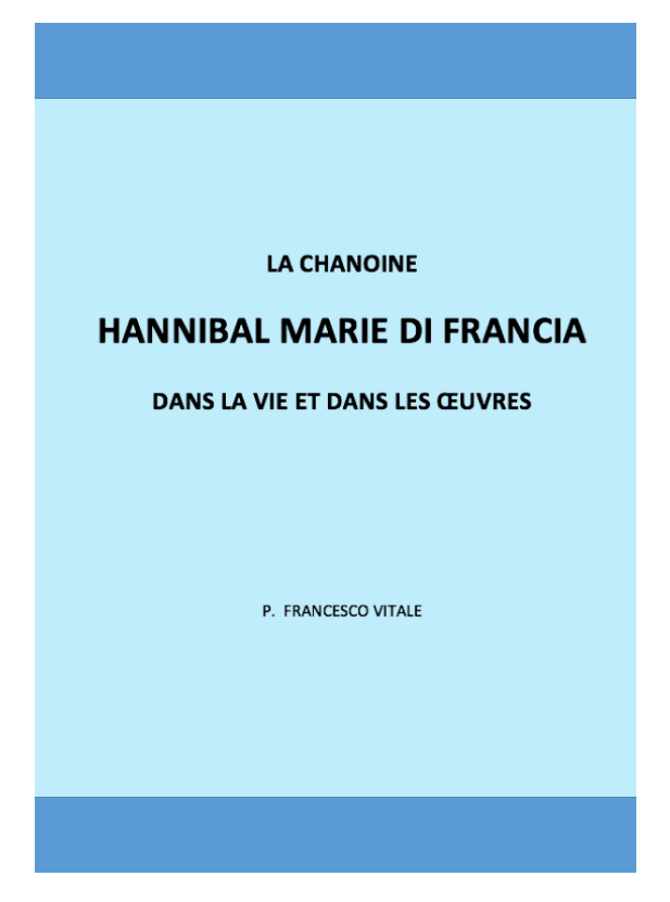 LE CHANOINE HANNIBAL MARIE DI FRANCIA DANS LA VIE ET DANS LES ŒUVRES