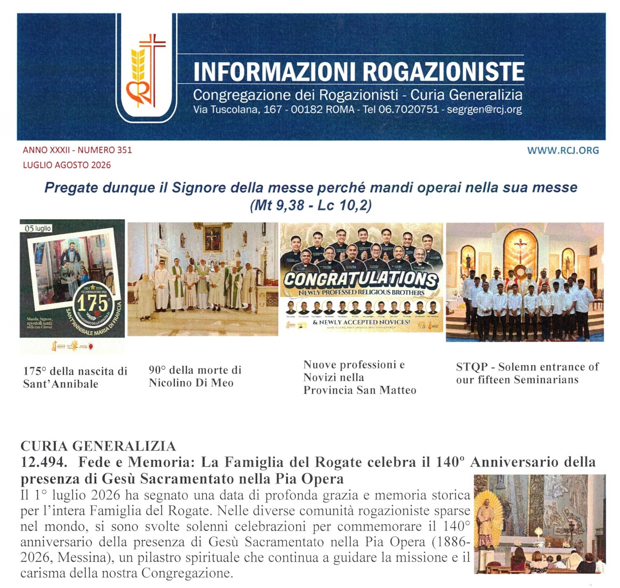 LUGLIO E AGOSTO 
